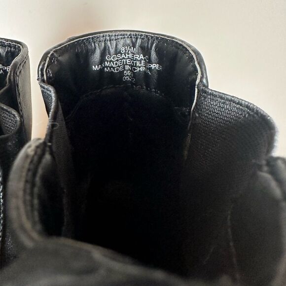 GBG Guess Los Angeles GGAZARA Platform Chunky Black Chelsea Ankle Boots - Picture 3 of 7